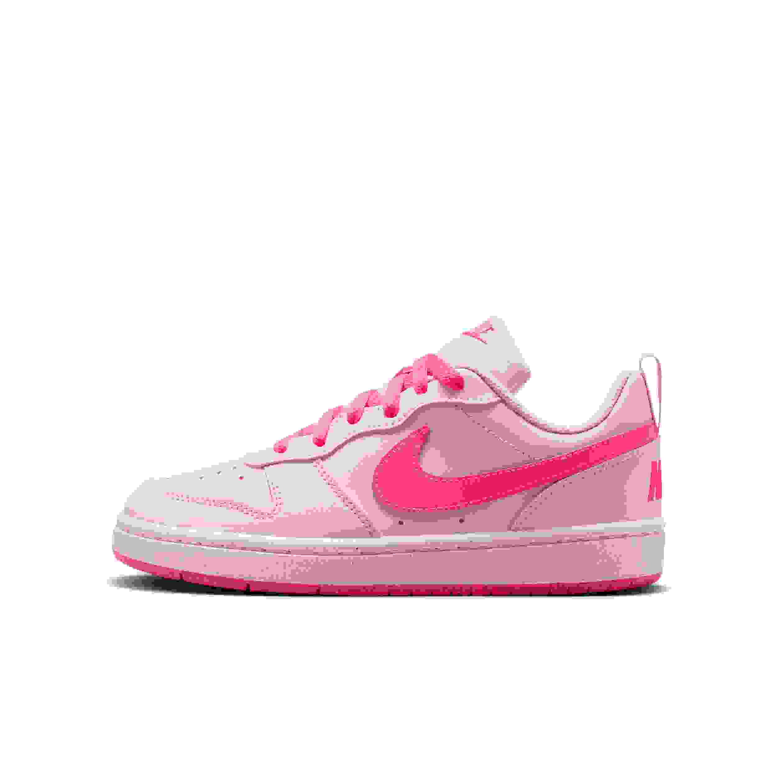 Nike Court Borough Low Recraft Grade School Girls' "Pink Foam/White/Hyper Pink" Shoe